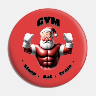 Santa Claus training in the gym Pin