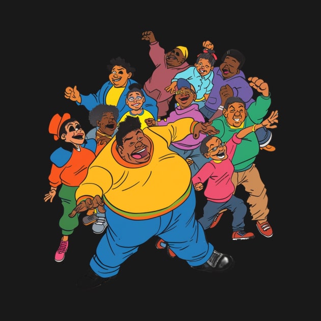 Fat Albert Cartoon Evolution by skeleton sitting chained