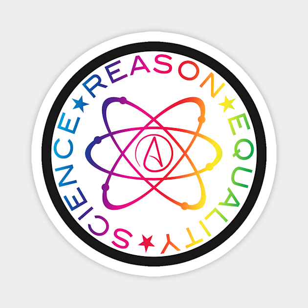 Science Reason Equality - Rainbow Magnet by WFLAtheism