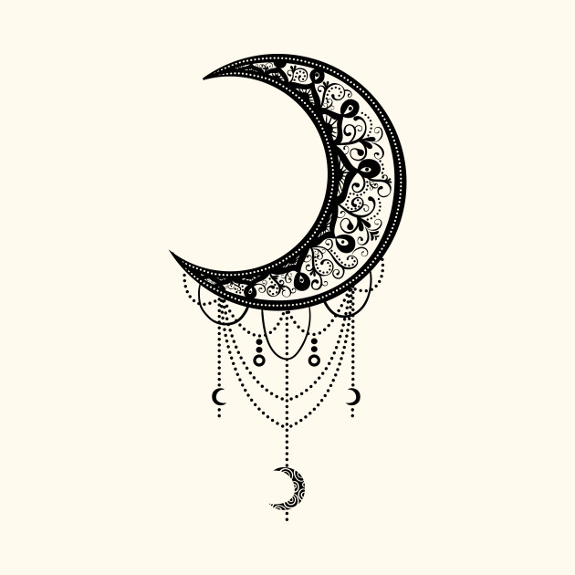 Download Mandala Moon - Crescent Moon - Tapestry | TeePublic