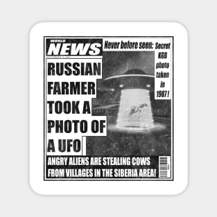 UFO in the Newspaper Magnet