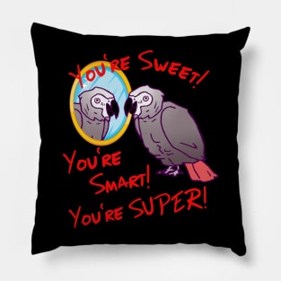 Daily Attitude Affirmations African Grey Parrot Image Pillow