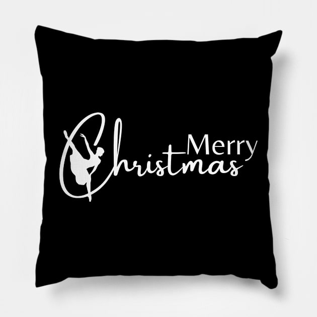 Merry Christmas dancer design Pillow by Dancespread