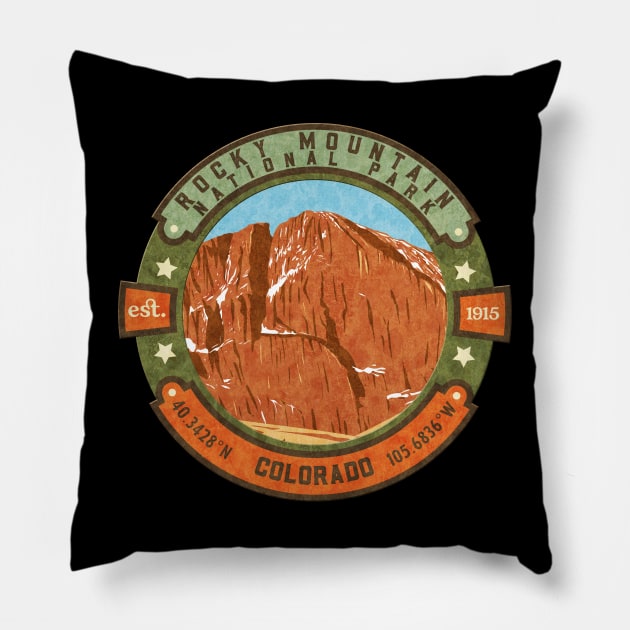 Rocky Mountain National Park Colorado Pillow by JordanHolmes