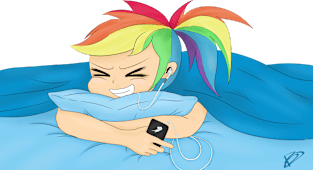 MLP Sleepy Time- Rainbow Dash Magnet