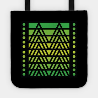 “Dimensional Peaks” - V.6 Green - (Geometric Art) (Dimensions) - Doc Labs Tote