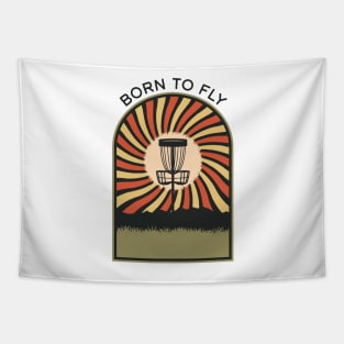 Born To Fly | Disc Golf Vintage Retro Arch Mountains Tapestry