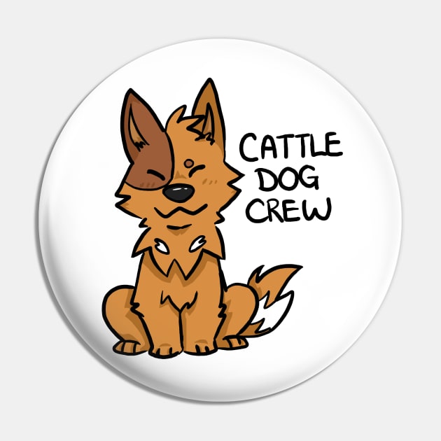 Red Cattle Dog Crew Pin by niknikando