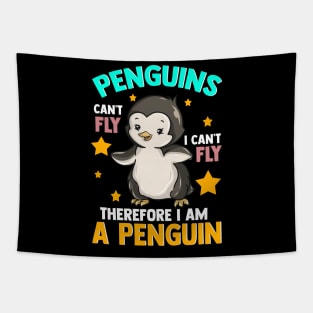 Cute Penguins Can't Fly I Can't Fly I Am A Penguin Tapestry