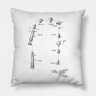 Space Capsule Vintage Patent Hand Drawing Pillow