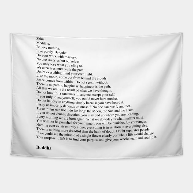 Buddha Quotes Tapestry by qqqueiru