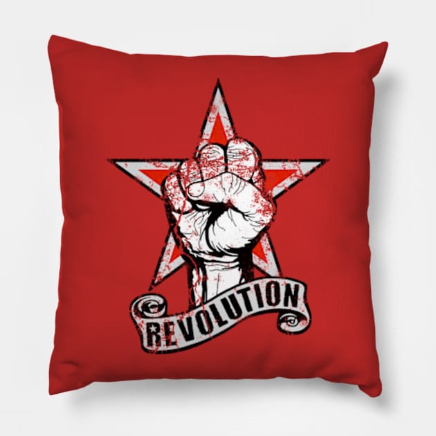 Up The Revolution! Pillow by RubyRed