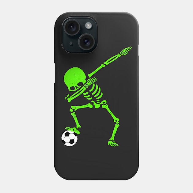 Halloween Dabbing Skeleton Soccer Shirt Dab Pose Soccer Ball Phone Case by vo_maria