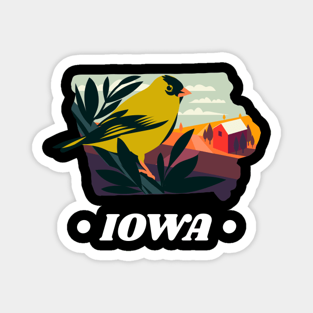 State of Iowa Magnet by A Reel Keeper