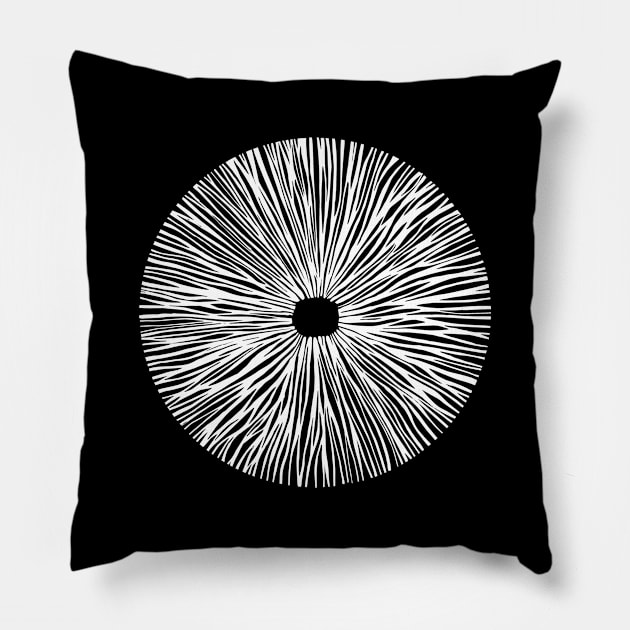 Mushroom spore print Pillow by iefae