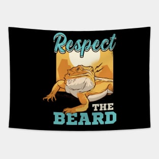 Respect the Beard Pogona Lizard Bearded Dragon Tapestry