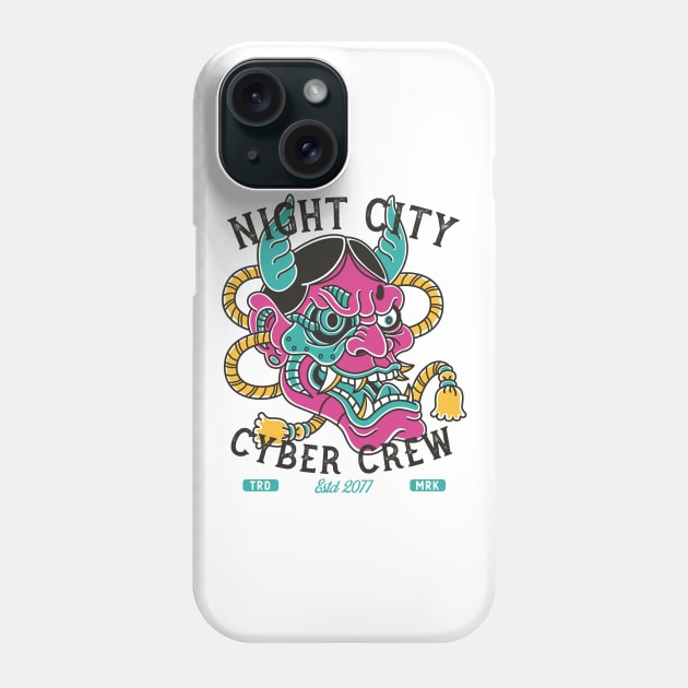 Night City Cyber Crew - Cyberpunk Traditional Tattoo Phone Case by Nemons