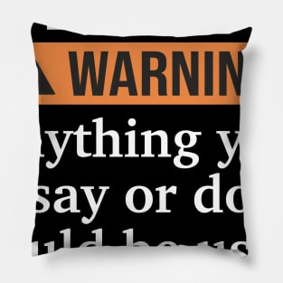 Pastor Warning i might put you in a Sermon funny church Pillow