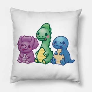 Dinosaur Collection blue purple green Pillow