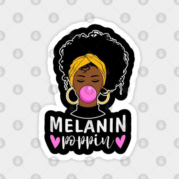 Melanin Poppin Magnet by UrbanLifeApparel