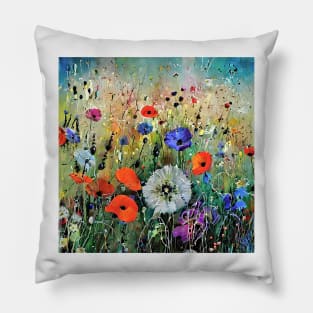 wonderful world of flowers Pillow