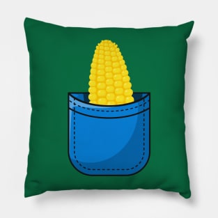 Corn Cob in Your Pocket - Funny Vegan Vegetable Farmer Humor Pillow