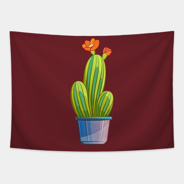 Potted Cactus Tapestry by koolteas