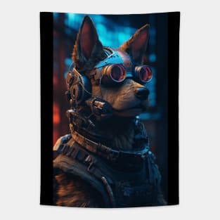 The Cyborg Dog Tapestry