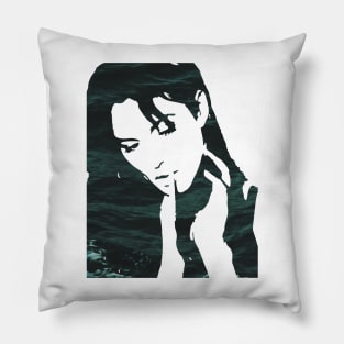 Monica Bellucci smoking sea Pillow