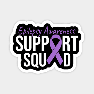 Support Squad We Wear Purple For Epilepsy Awareness Magnet