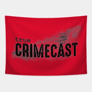 True Crimecast Black Logo Tapestry