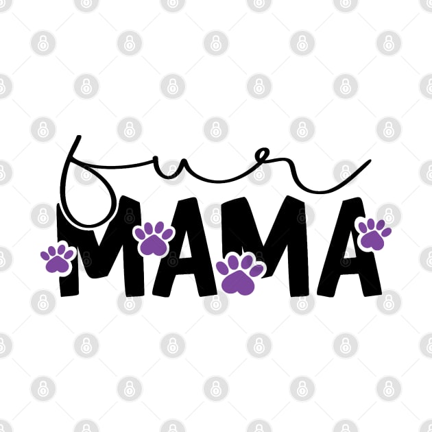 Fur Mama Purple Paw by Mystic Dragon Designs