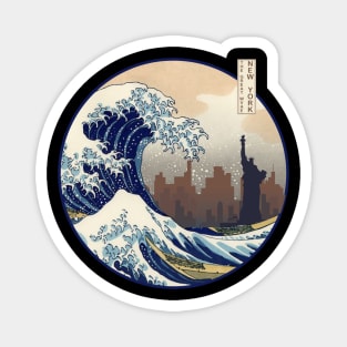 The Great Wave of New York Magnet