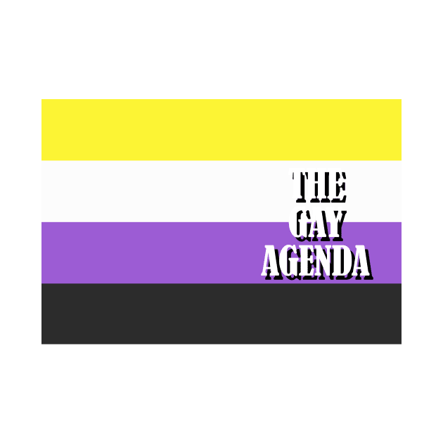 The Gay Agenda - Nonbinary Flag by incloudines