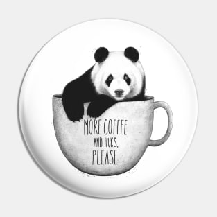 Panda with coffee Pin