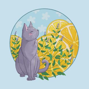 Cat and Lemon Summertime T-Shirt