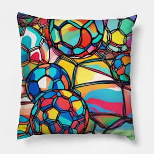 Fantasy Kick: A Colorful Soccer Journey Pillow