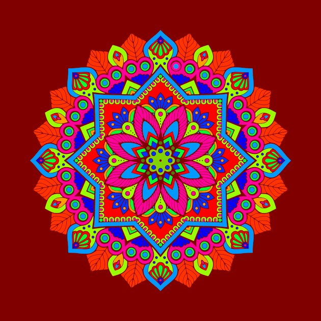 Colorful Mandala by AlondraHanley