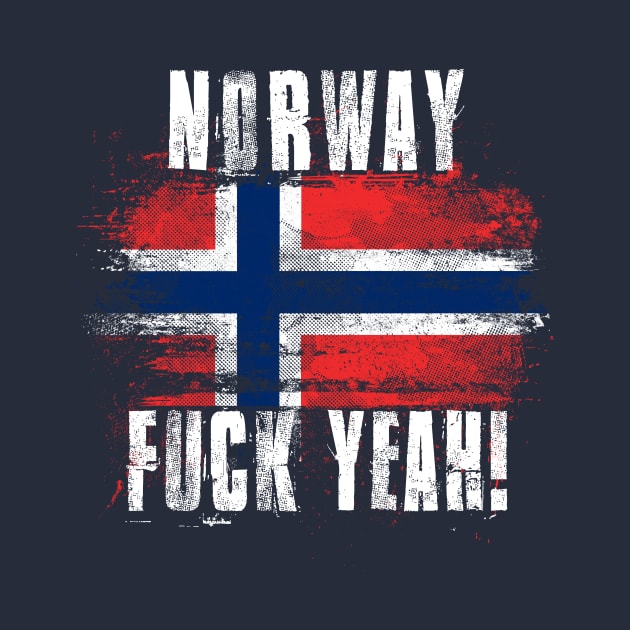 Norway Fuck Yeah! Wartorn Distressed Flag by Family Heritage Gifts