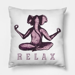 Relax Yoga Elephant Pillow