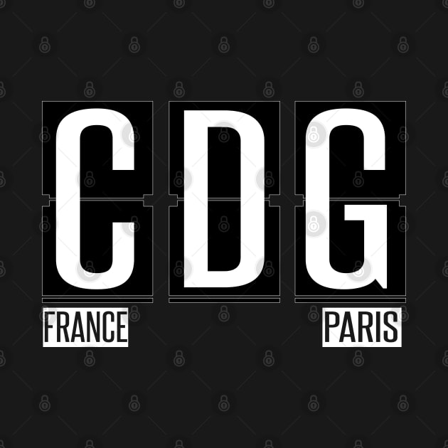 CDG- Paris France Airport Code Souvenir or Gift Shirt by HopeandHobby