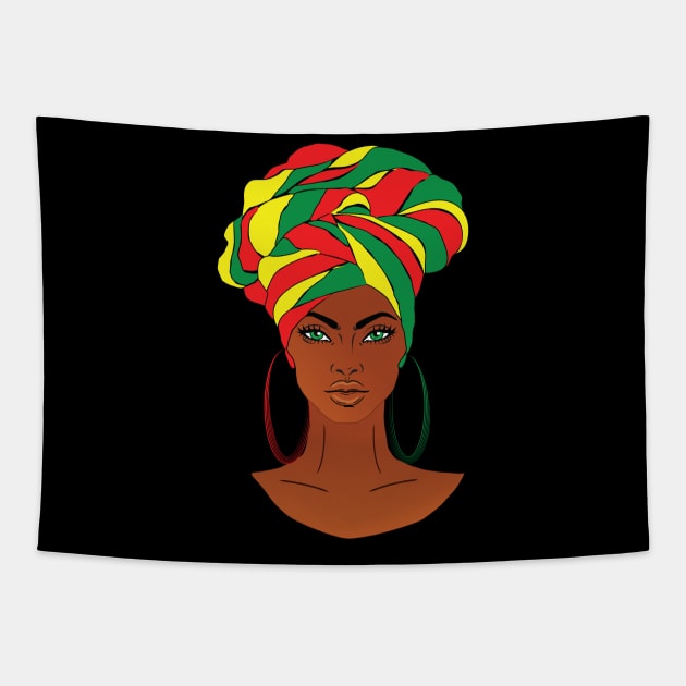 anime black girl colorful 1 Tapestry by medo art 1