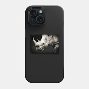 Monochrome | Black and White Series : Rhino Phone Case