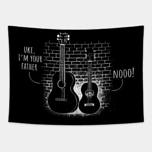 Uke I Am Your Father - Ukulele Acoustic Guitar Joke Tapestry