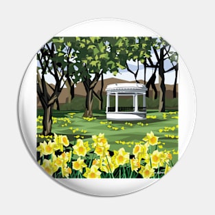 The Daffodil Lawn, Hagley Park Pin