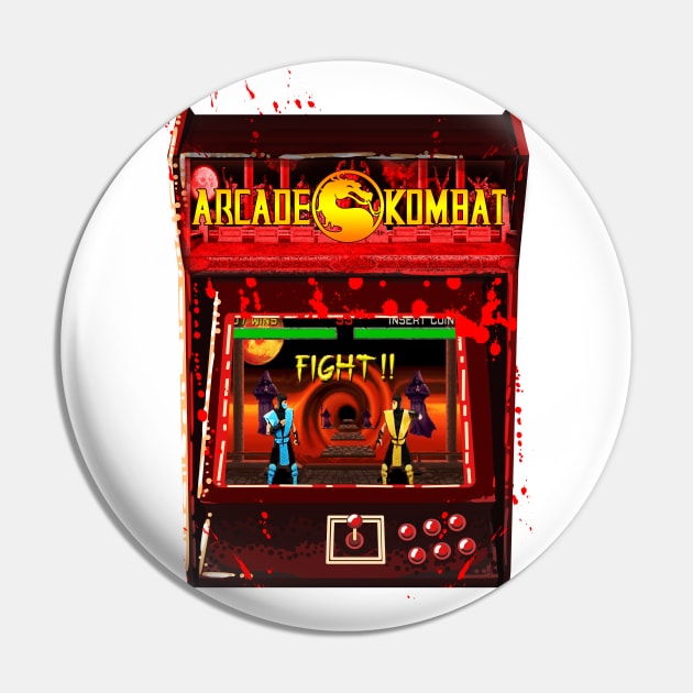 Fighting Arcade Machine Pin by Dark Days Design