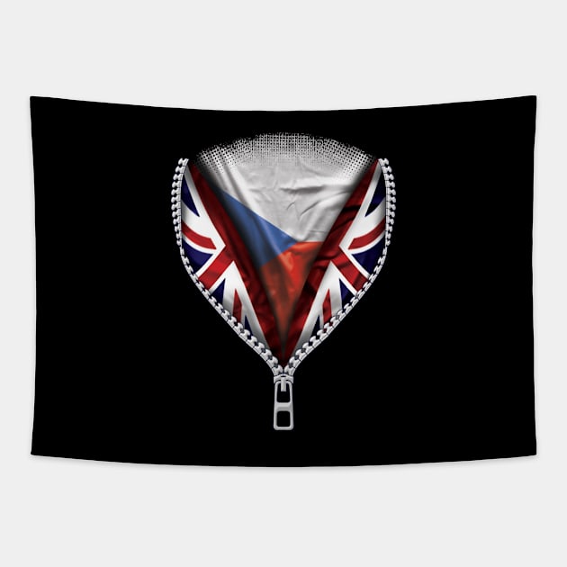 Czech Flag  Czech Republic Flag zipped British Flag - Gift for Czech From Czech Republic Tapestry by Country Flags