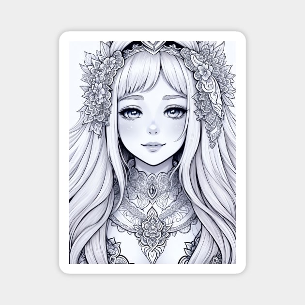 Princess Pictorial Magnet by PsychePixelsArt