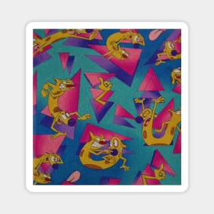 CatDog 90's Pattern Magnet