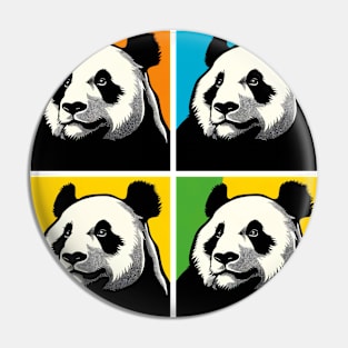 Pop Sideway Glance Panda - Funny Panda Art Pin